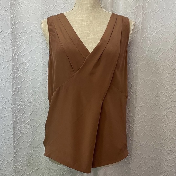 J. Crew Tops - J.crew Sleeveless BlouseWomen's Sz 2 Style # 29580 100% Silk Tan/Dawn